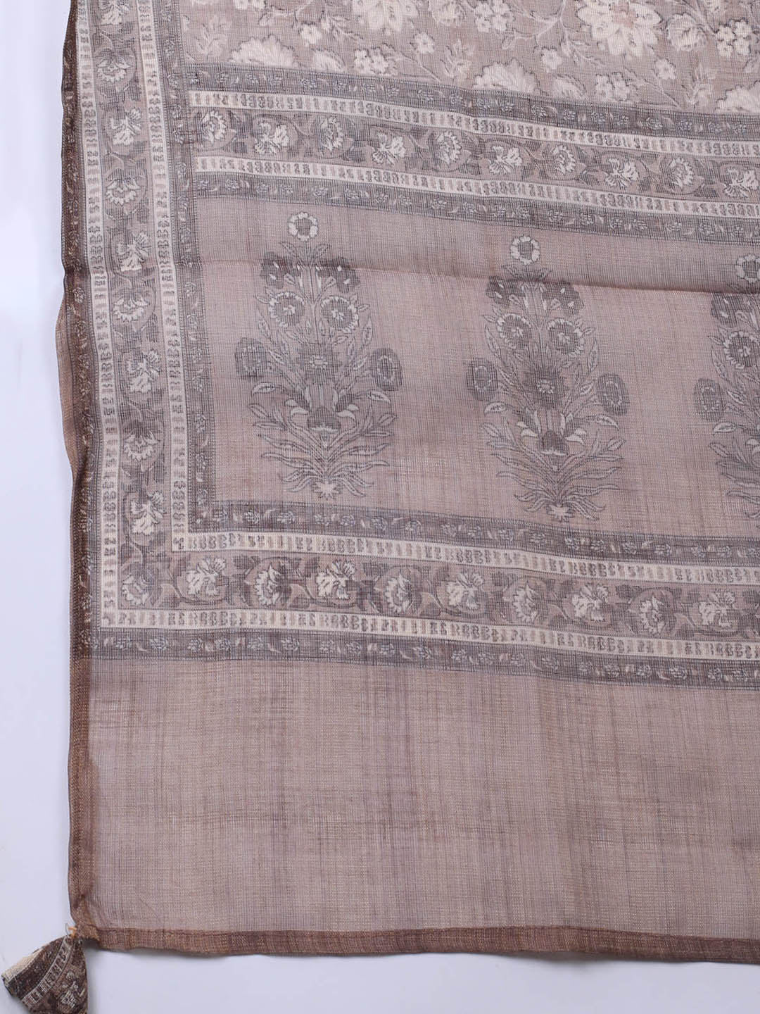 Embroidered Tissue Unstitched Suit Piece With Dupatta