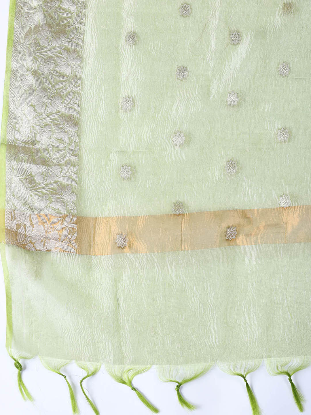 Woven Tissue Unstitched Suit With Dupatta