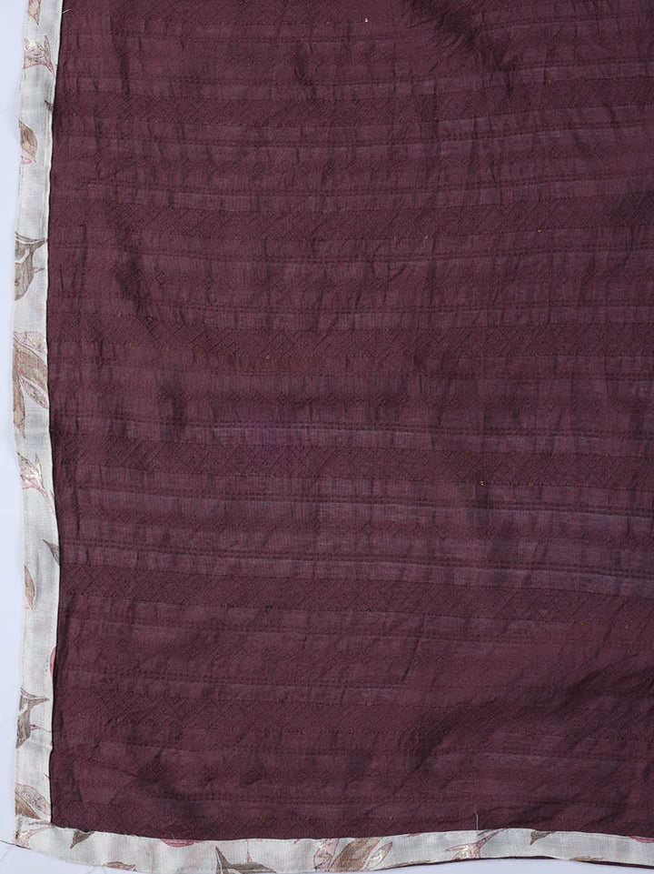 Printed Cotton Blend Unstitched Suit With Dupatta