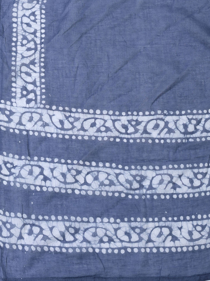 Printed Cotton Blend Unstitched Suit Piece With Dupatta