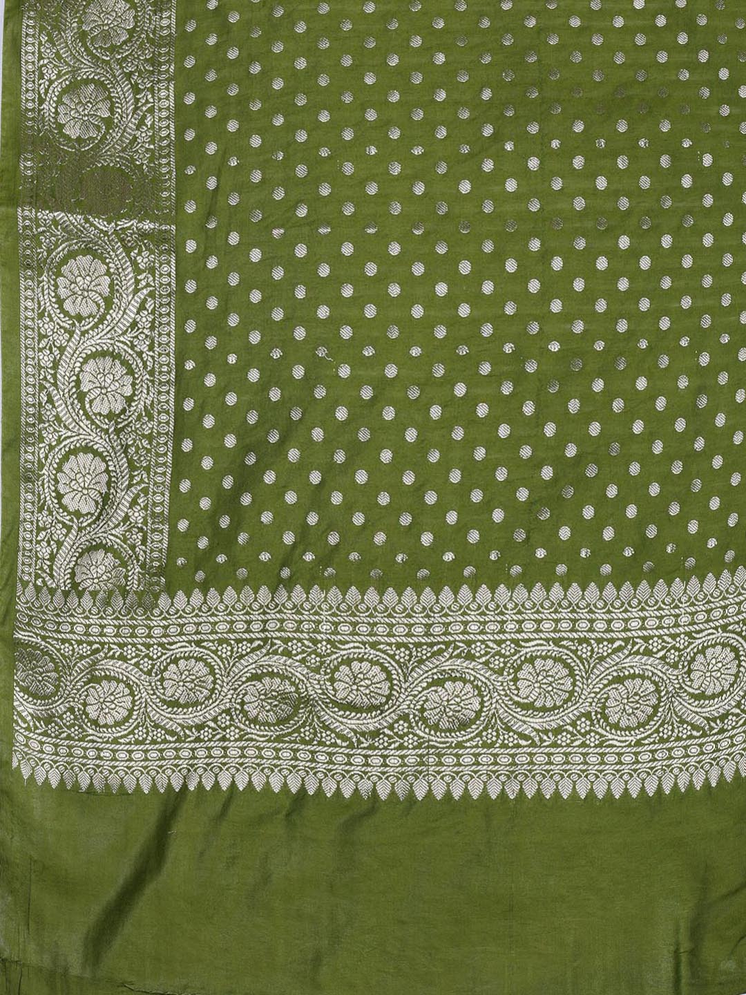 Floral Woven Chanderi Unstitched Suit With Dupatta