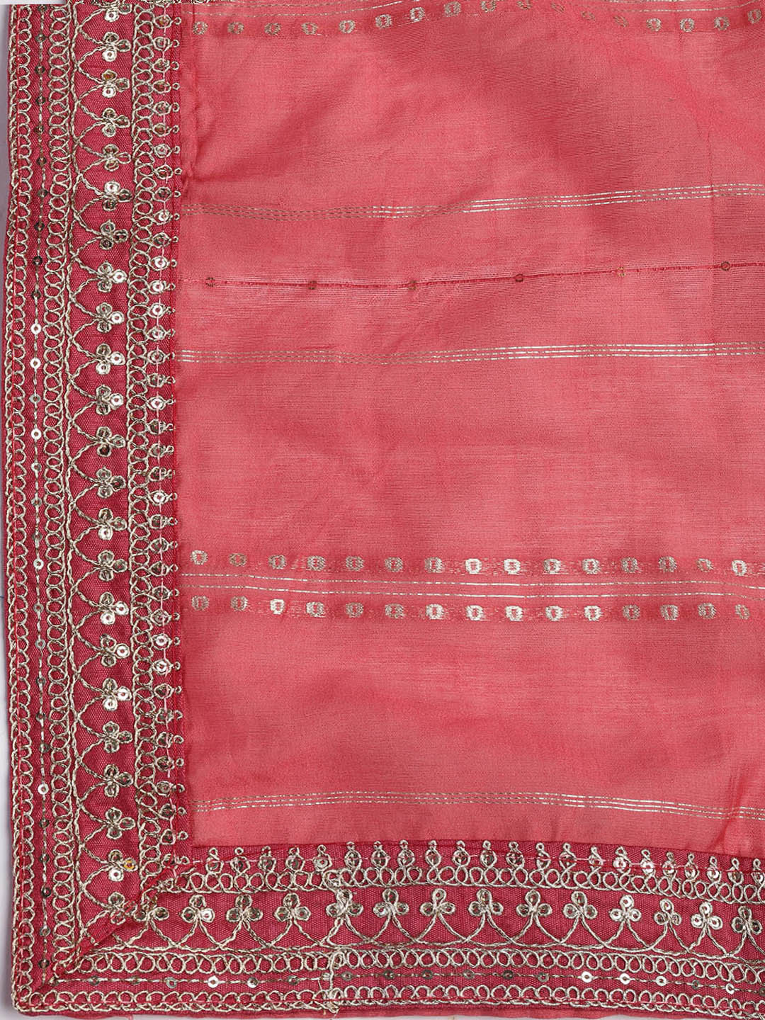 Neck Embroidery Chanderi Unstitched Suit With Dupatta