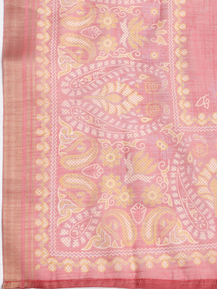 Neck Embroidered Cotton Blend Unstitched Suit With Dupatta