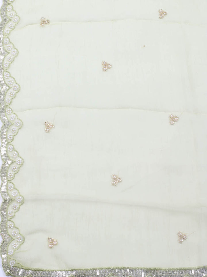 Embroidered Chiffon Unstitched Suit With Dupatta