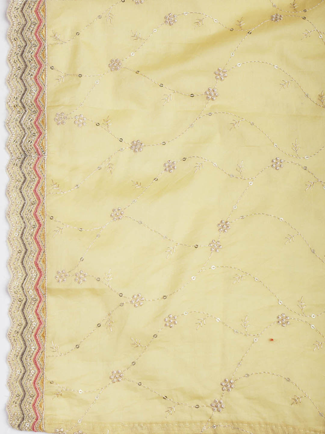 Embroidered Cotton Blend Unstitched Suit Piece With Dupatta