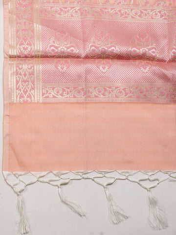 Woven Chanderi Unstitched Suit Piece With Dupatta