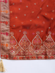 Woven Art Silk Unstitched Suit Piece With Dupatta