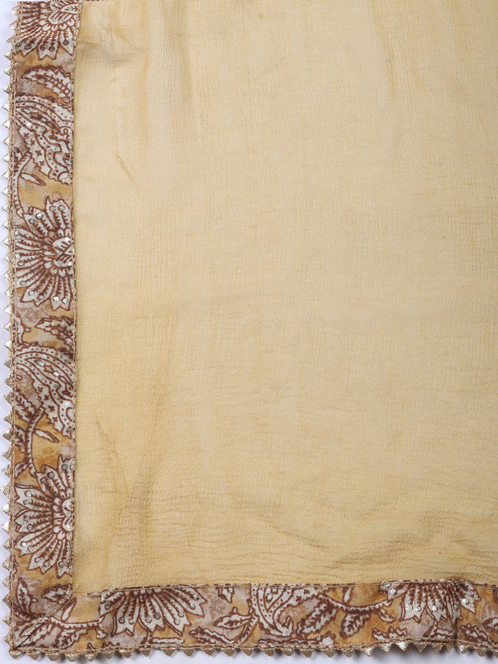 Neck Embroidered Cotton Blend Unstitched Suit With Dupatta