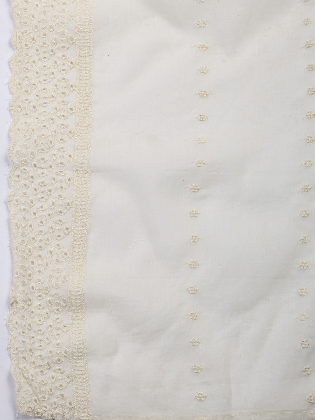 Woven Embroidered Cotton Blend Unstitched Suit With Dupatta