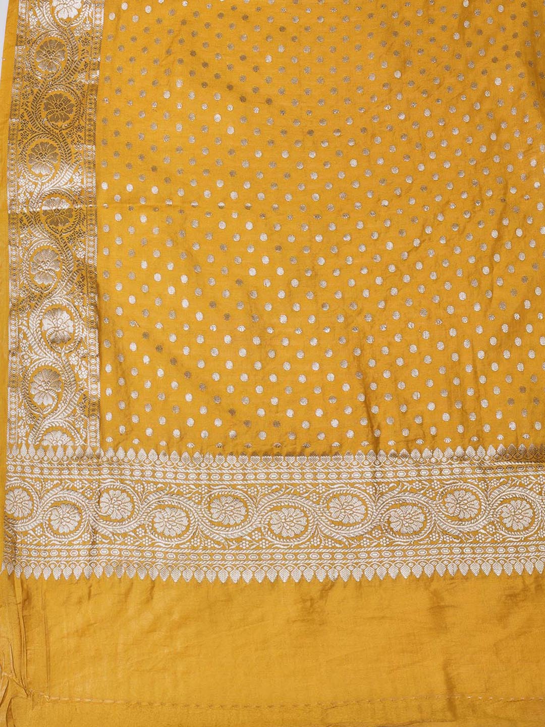Floral Woven Chanderi Unstitched Suit With Dupatta