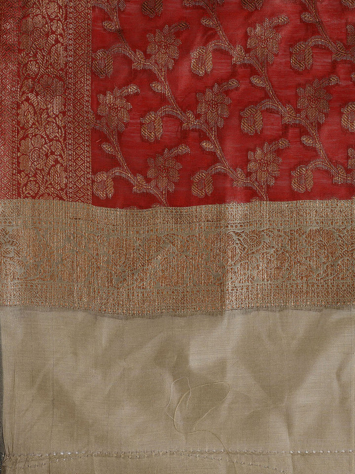 Banarasi Chanderi Unstitched Suit With Dupatta