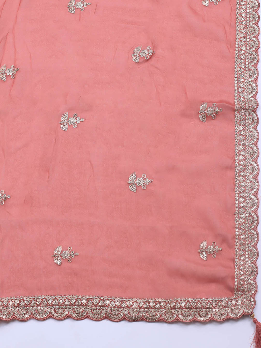 Zari Jaal Art Silk Unstitched Suit Piece With Dupatta