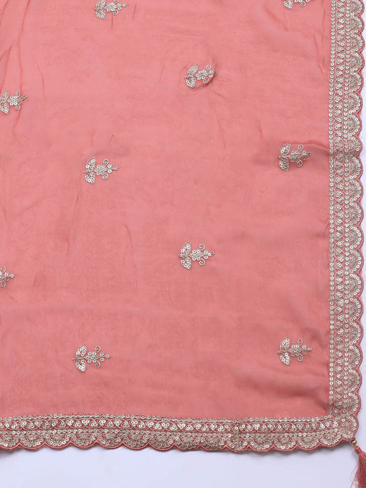 Zari Jaal Art Silk Unstitched Suit Piece With Dupatta