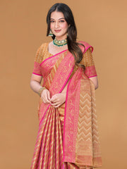 Zari Jaal Cotton Woven Saree