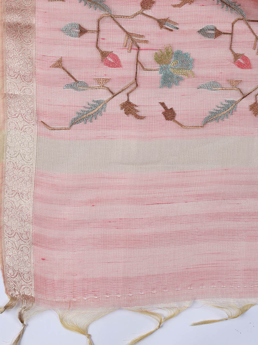 Woven Tissue Unstitched Suit With Dupatta