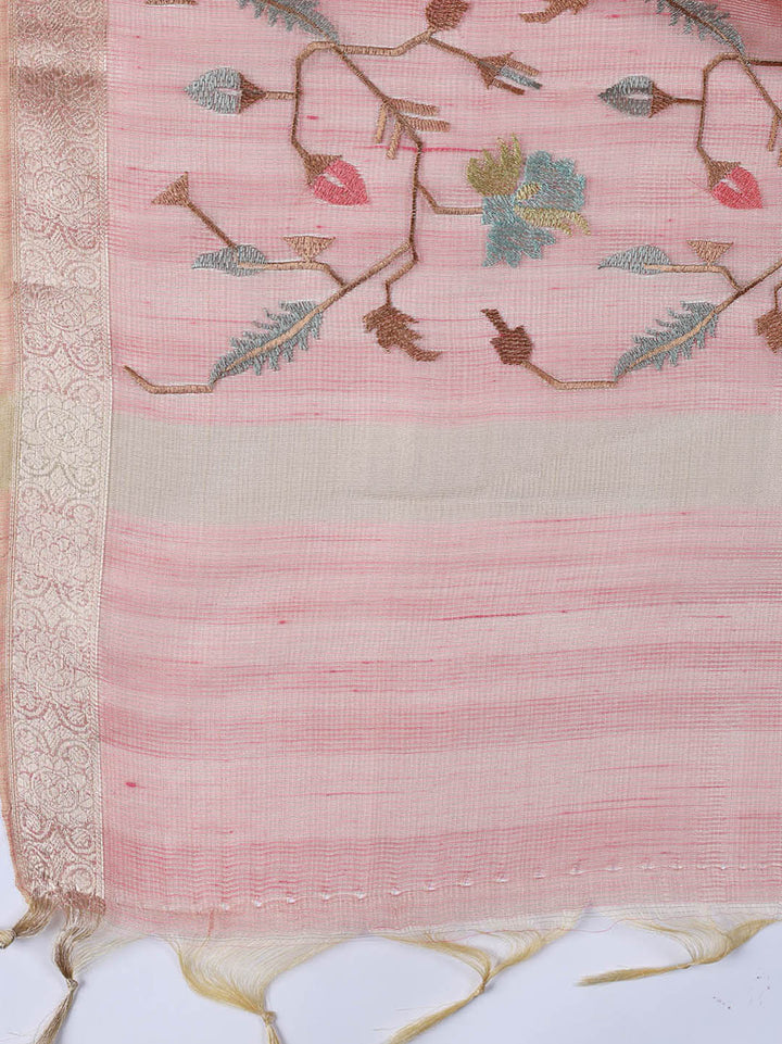 Woven Tissue Unstitched Suit With Dupatta