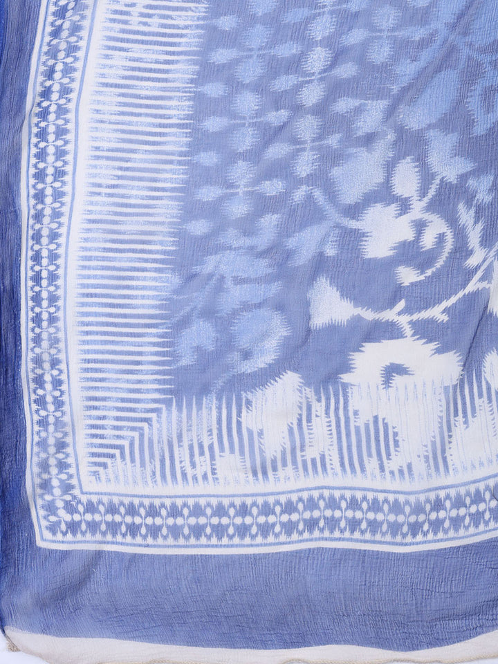 Neck Embroidery Cotton Unstitched Suit Dupatta