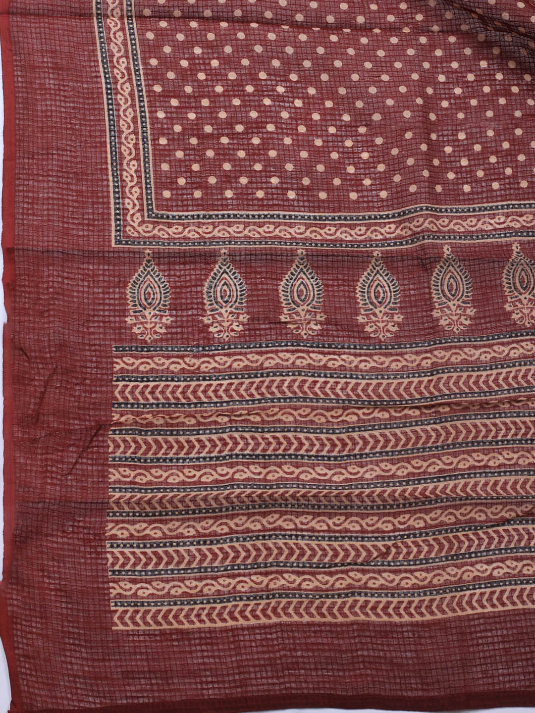 Printed Cotton Blend Unstitched Suit Piece With Dupatta