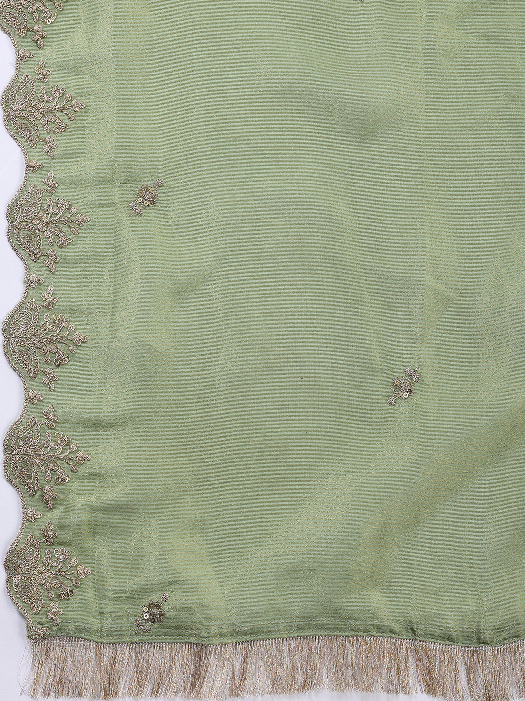 Neck Embroidered Tissue Unstitched Suit With Dupatta