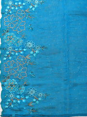 Embroidered Chinon Unstitched Suit With Dupatta