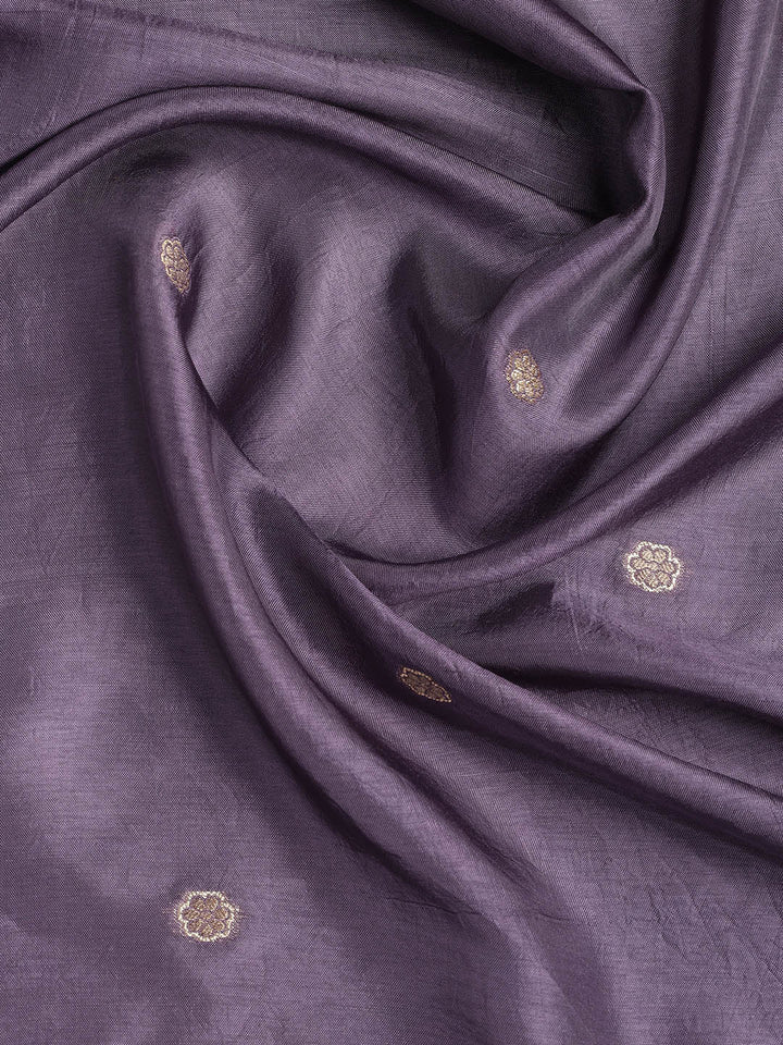 Embroidered Chanderi Unstitched Suit Piece With Dupatta