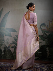 Woven Border Linen Saree