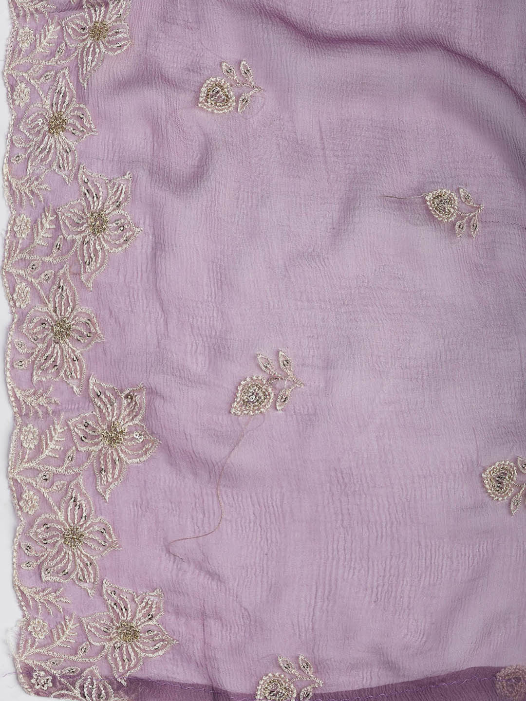 Embroidered Organza Unstitched Suit Piece With Dupatta