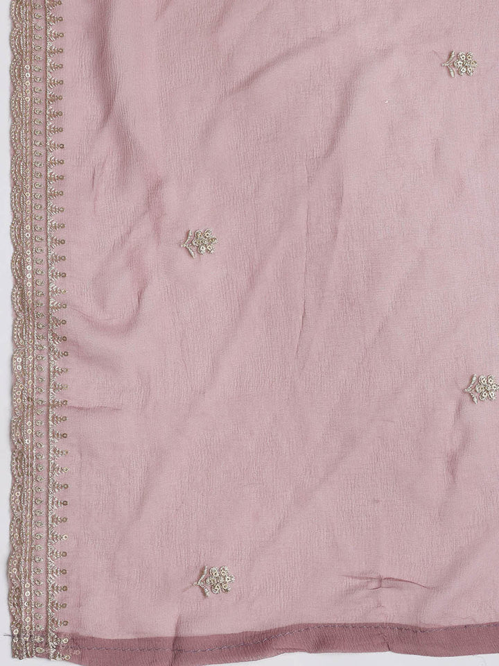 Embroidered Muslin Unstitched Suit With Dupatta