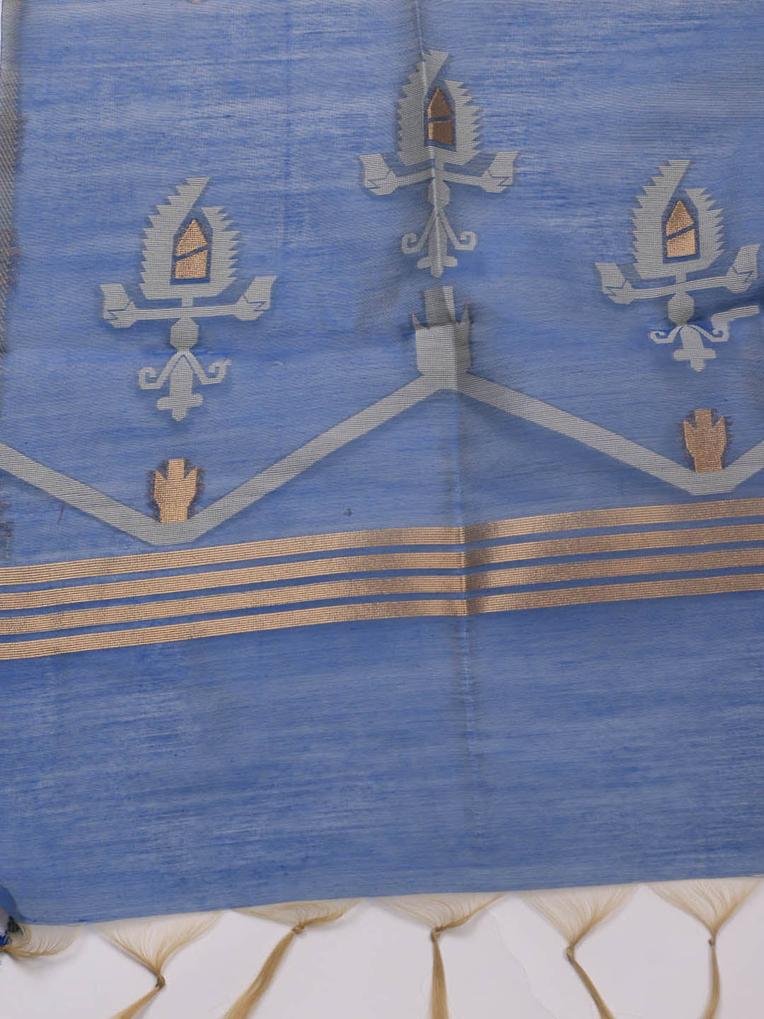 Jamdani Chanderi Unstitched Suit Piece With Dupatta
