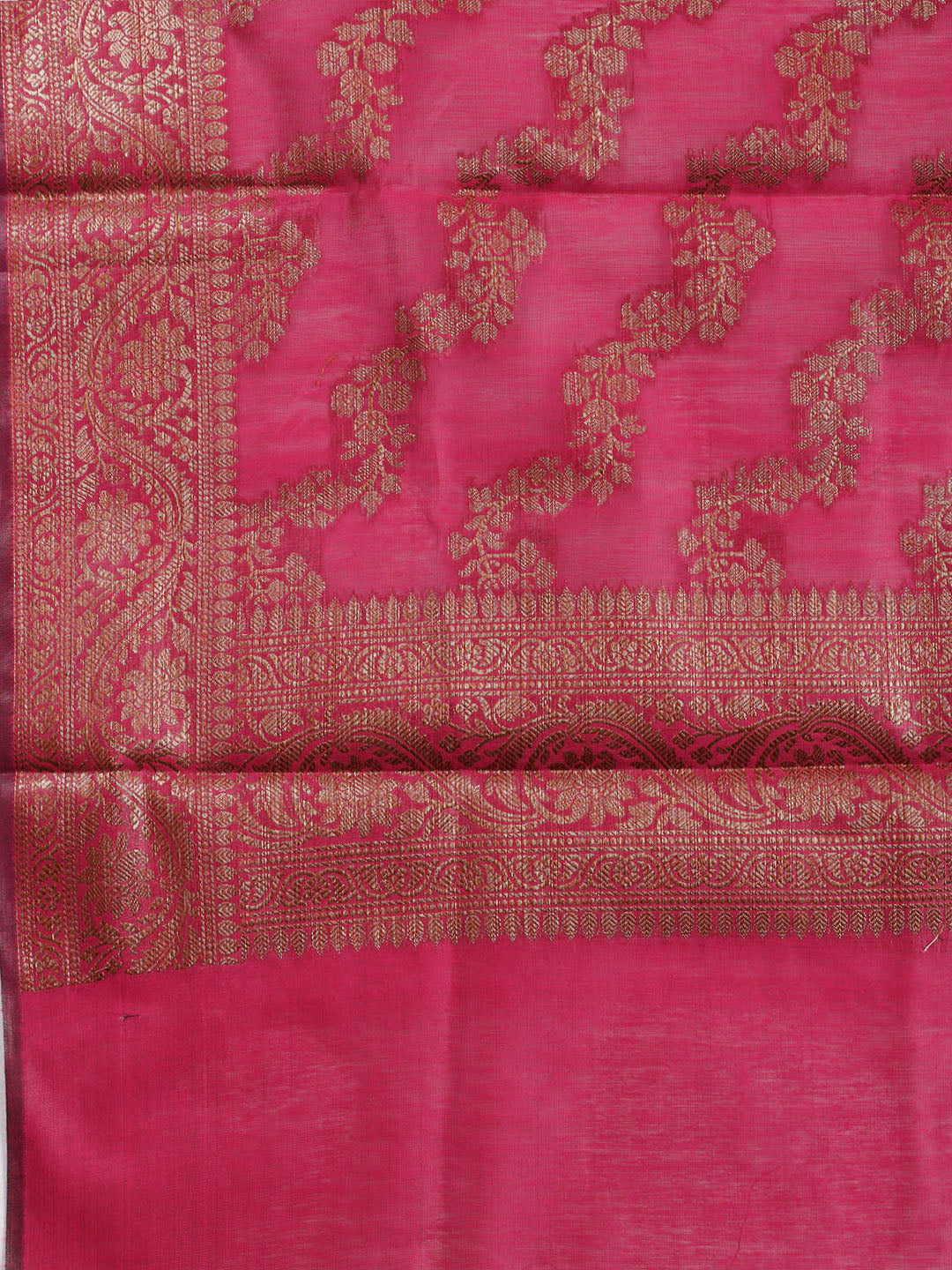 Woven Chanderi Unstitched Suit Piece With Dupatta