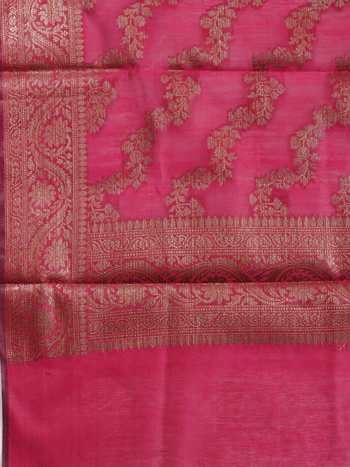 Woven Chanderi Unstitched Suit Piece With Dupatta