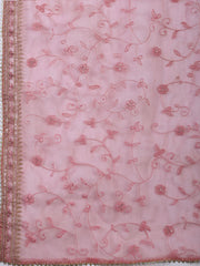 Neck Embroidery Tissue Unstitched Suit With Dupatta