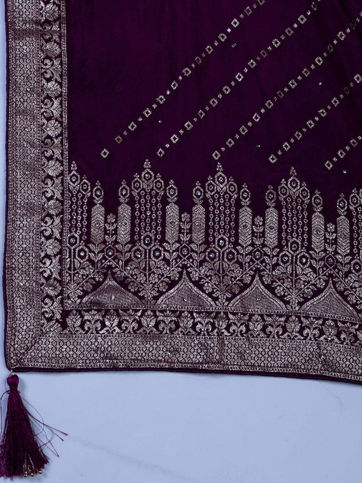 Booti Work Art Silk Unstitched Suit Piece With Dupatta