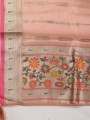 Woven Tissue Unstitched Suit Piece With Dupatta