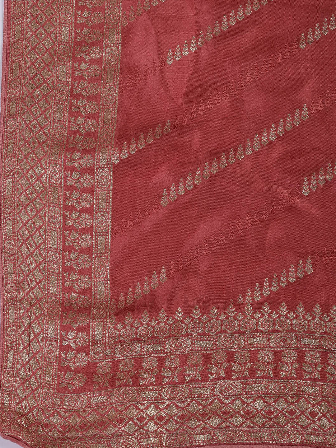 Embroidery Chanderi Unstitched Suit With Dupatta