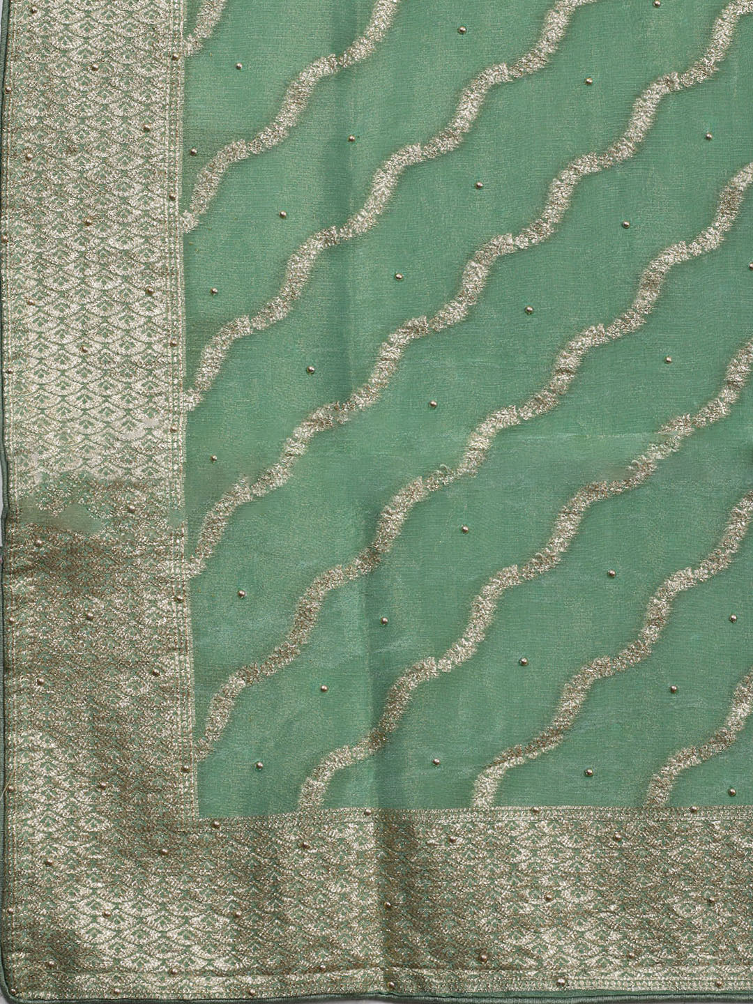 Woven Tissue Unstitched Suit Piece With Dupatta