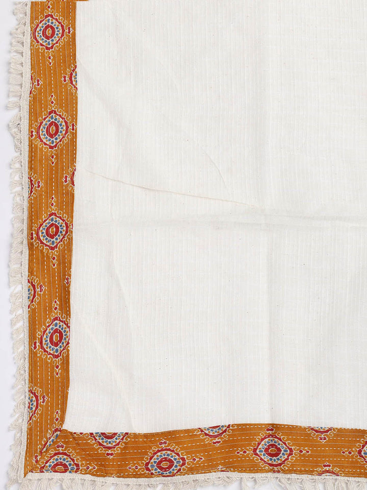 Printed Cotton Blend Unstitched Suit Piece With Dupatta