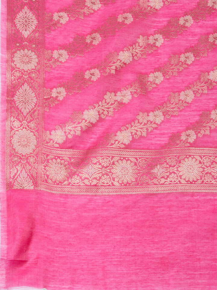 Woven Chanderi Unstitched Suit With Dupatta