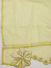 Neck Embroidered Muslin Unstitched Suit Piece With Dupatta