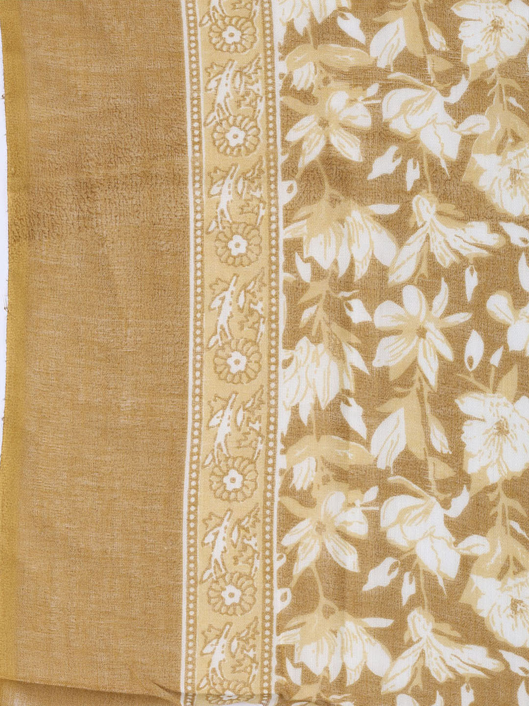 Printed Cotton Blend Unstitched Suit With Dupatta