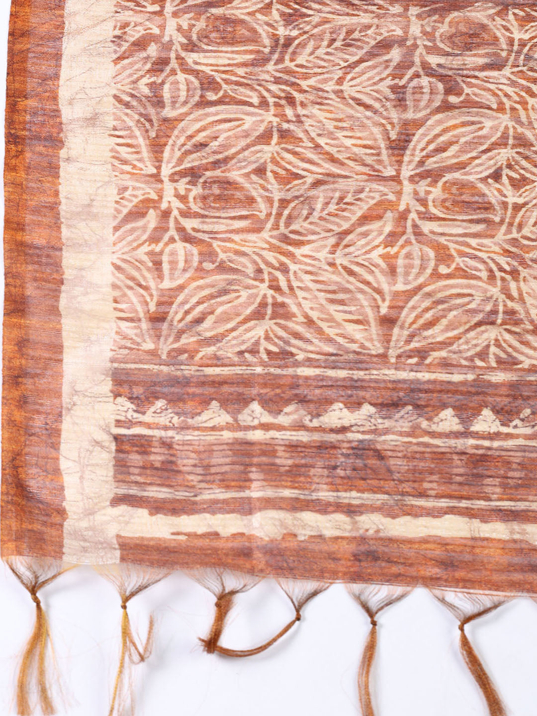 Printed Chanderi Unstitched Suit Piece With Dupatta