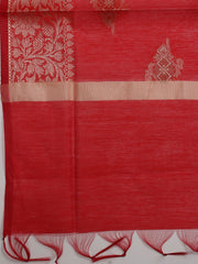 Woven Banarasi Chanderi Unstitched Suit With Dupatta