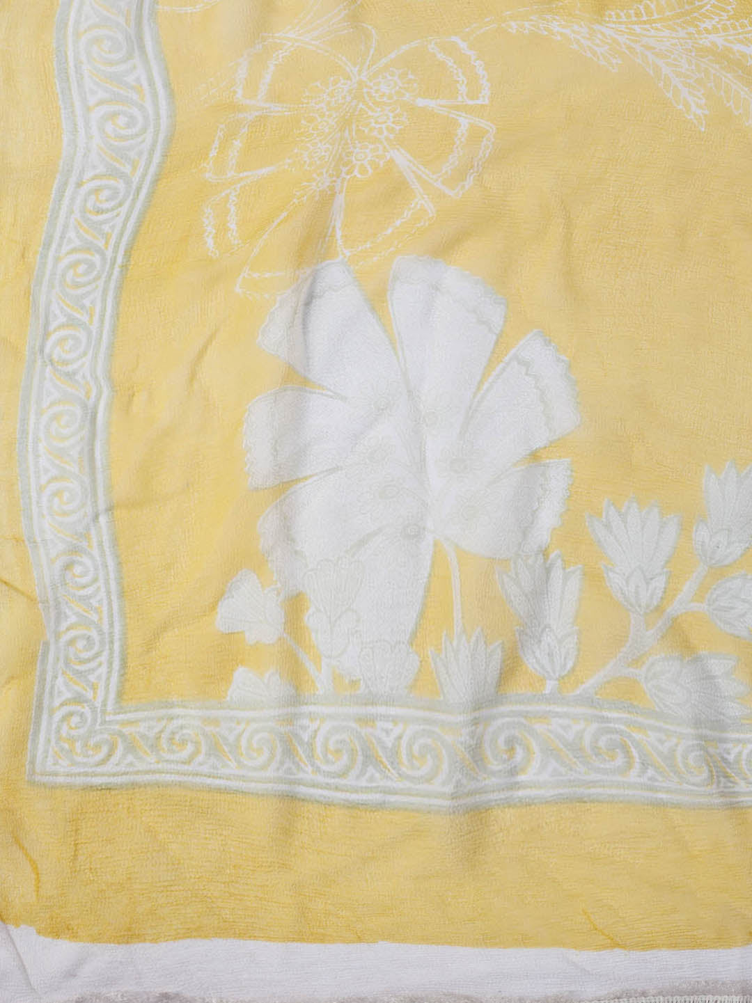 Neck Work Cotton Blend Unstitched Suit With Dupatta