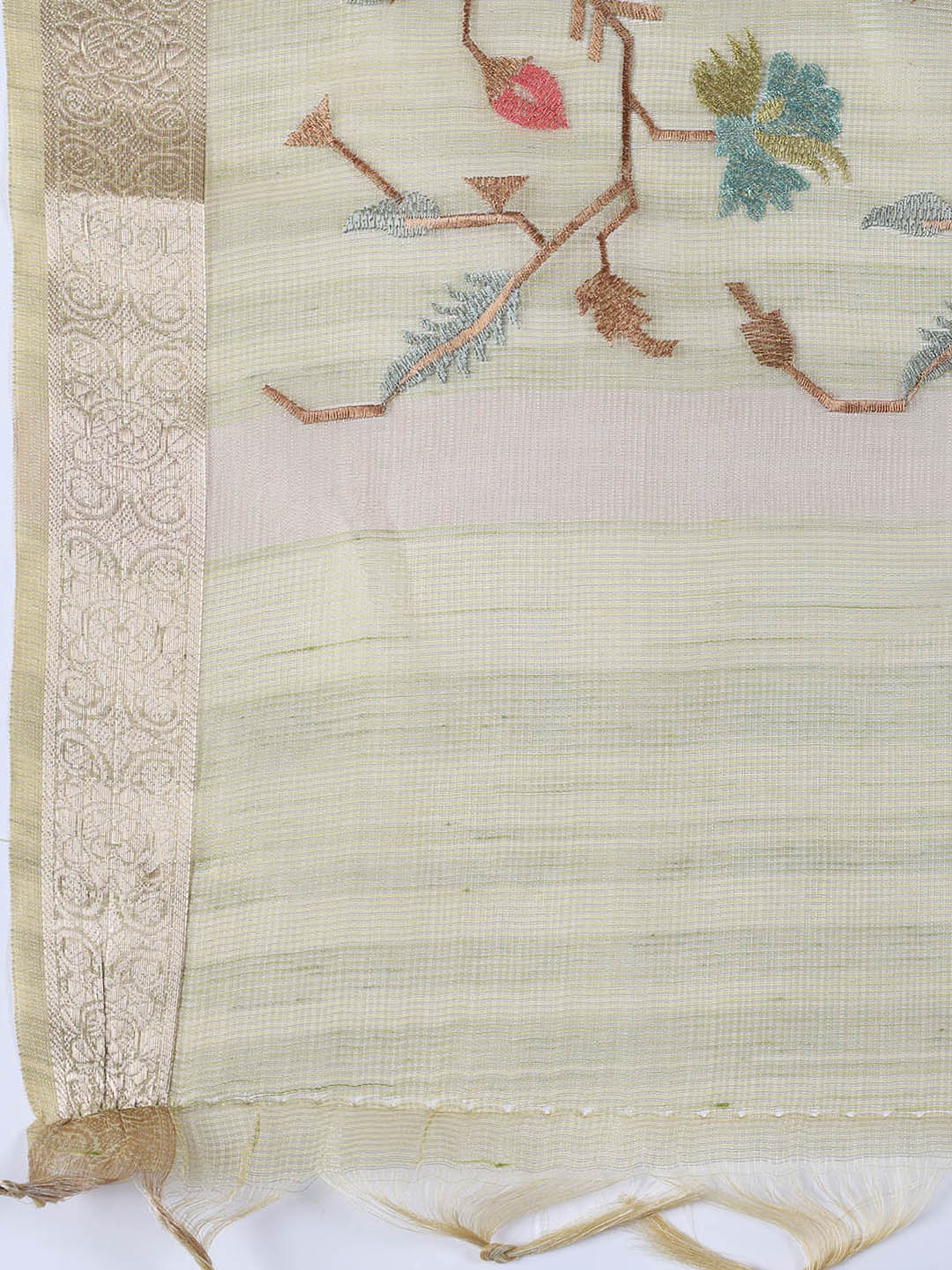 Woven Tissue Unstitched Suit With Dupatta