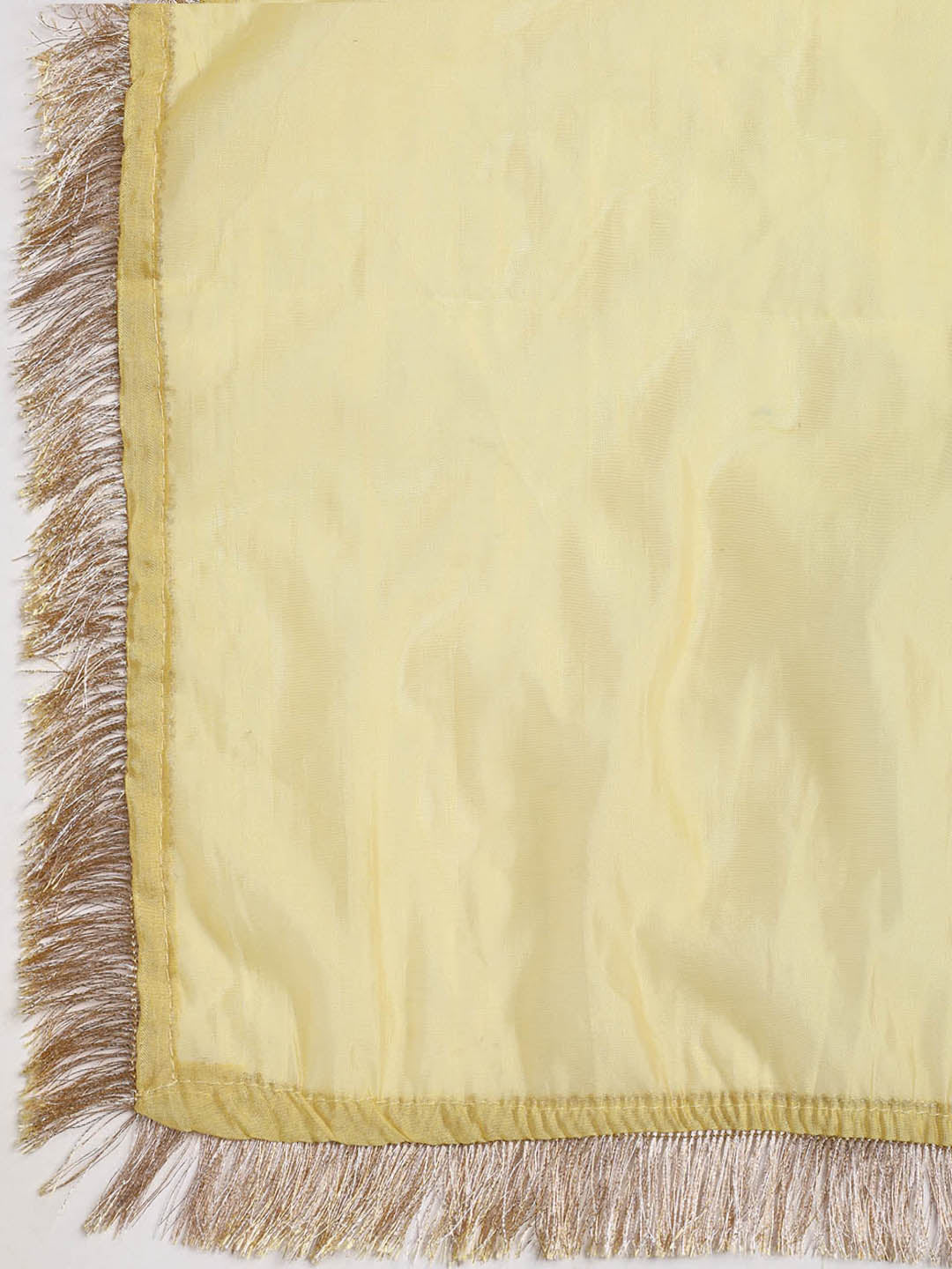 Patch Neck Organza Unstitched Suit Piece With Dupatta