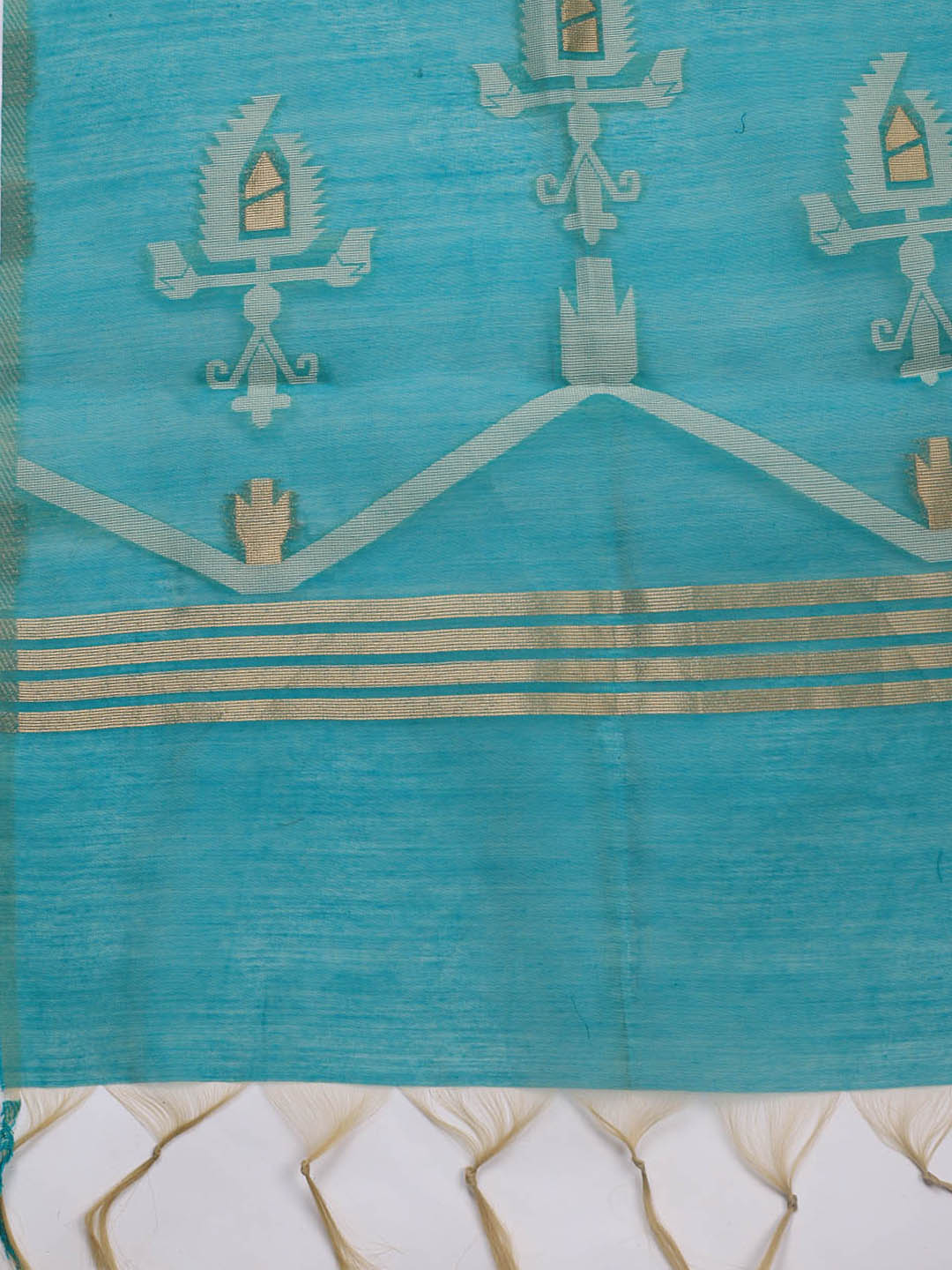 Jamdani Chanderi Unstitched Suit Piece With Dupatta
