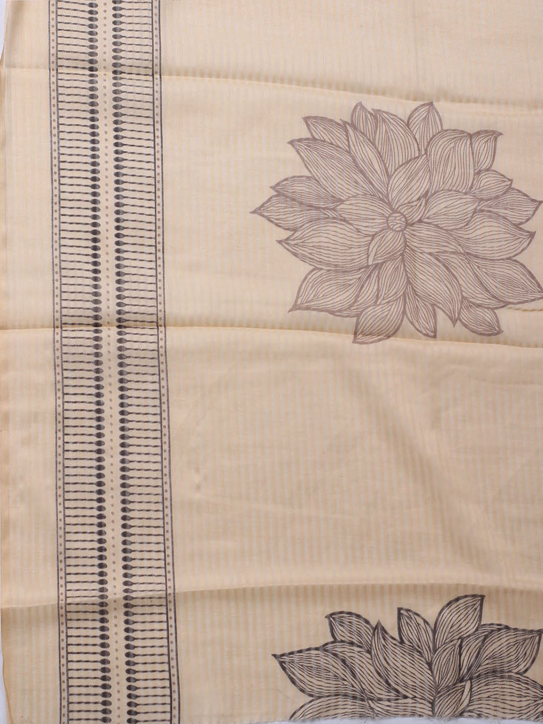 Printed Cotton Blend Unstitched Suit With Dupatta