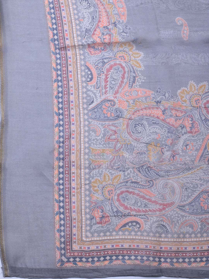 Printed Muslin Unstitched Suit With Dupatta