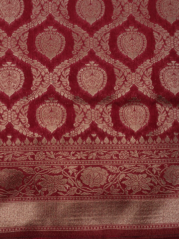 Zari Jaal Handloom Woven Saree