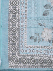 Floral Printed Linen Unstitched Suit With Dupatta